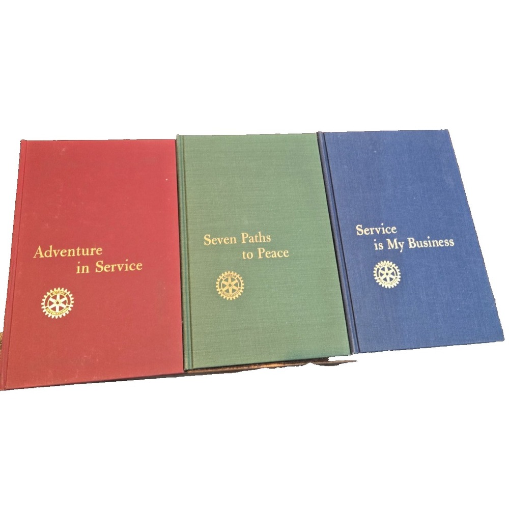Vintage 1960s ROTARY INTERNATIONAL 3 Book Set - Paths to Peace Service Business